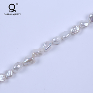 Daking joyería de agua dulce barroca Keshi renacido collar de perlas Strand - Product Image 6