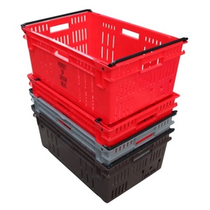 QS Nest Lưu Trữ Nhựa Stackable Lưới Trái Cây Giỏ Thị Trường Lỗ Thông Hơi Nhựa Di Chuyển Container Cho Rau Cà Chua Táo Thùng - Product Image 4
