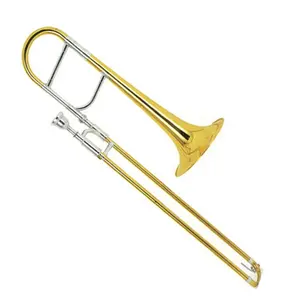 Trombone contralto Eb Junior tono lacca oro di grado popolare