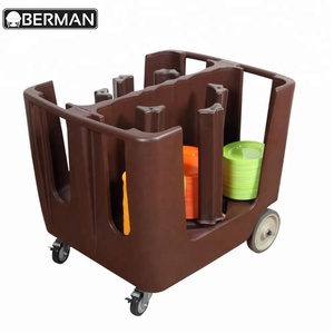 Chariot de nettoyage de vaisselle, équipement de restauration électrique, chariot de rangement des assiettes, chariot de service de cuisine - Product Image 2