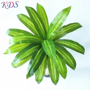 Artificielle faux plantes aglonema feuilles feuille d'herbe en plastique pour mur végétal extérieur mariage aglaonema plantes