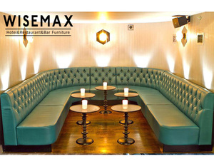 WISEMAX MUEBLES Moderno Comercial Cafetería Restaurante Cabina Sofá Personalizado Medio Círculo Botth Asientos Y Mesas Set - Product Image 3