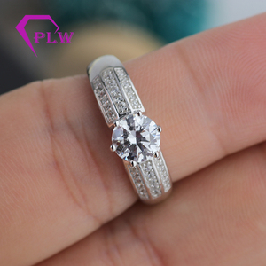Anillo de compromiso de gemas para joyas Provence Gems 6.5mm DEF Color Moissanite Gold Engagement Ring para hombres - Product Image 4