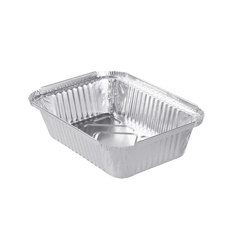 Food Grade aluminium foil food containers Takeaway Food Packing aluminum foil tray with plastic lid