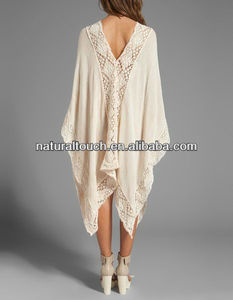 Lunatique caftan robe pour les femmes, coton blanc robe décontractée.( cf30002) - Product Image 3