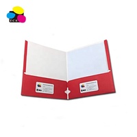 Porte-documents en papier de haute qualité, format A4, avec deux poches et 3 anneaux, de couleur assortie, de la marque TCS, respectueux de l'environnement, avec inscription rouge « A »