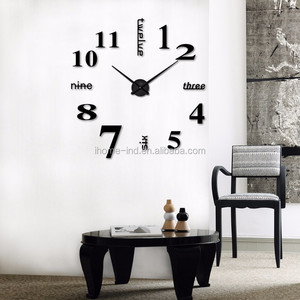 Sang Trọng Acrylic Sticker Trang Trí Nội Thất Kỹ Thuật Số Hiện Đại Đồng Hồ Treo Tường Lớn Tự Làm 3D Đồng Hồ Tường Horloge Reloj Pared Thạch Anh - Product Image 3