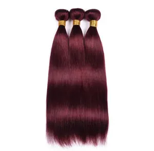 99J/Burgundy Red Color Brazilian Body Wave Human Hair Bundles Deal 2/3/4 Pieces Non Remy Human Hair Weaves Extension