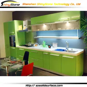 Estilo moderno de color verde modernas del Gabinete de cocina