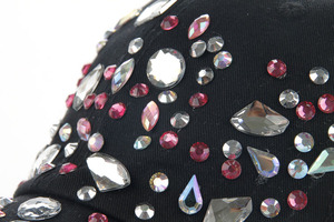 قبعات بيسبول سوداء جميلة عصرية من أحجار الراين بلينغبلينغ - Product Image 5