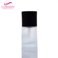 Flacon pulvérisateur de fond de teint vide, bouteille en verre de 30ml, avec pompe noire, pour fond de teint, lotion, 30ml