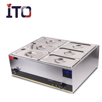 Tischplatte Edelstahl Commercial Electric Restaurant Buffet Hot Bain Marie Suppe Food Warmer für Hotel