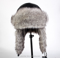 2023 invierno piel sintética rusa Ushanka, sombrero de trampero y pasamontañas