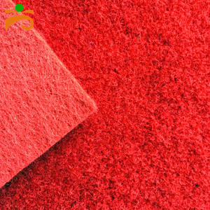 Boda exposición 300g/<span class=keywords><strong>m</strong></span> 2 de terciopelo de poliéster perforado con aguja rojo alfombra - Product Image 3