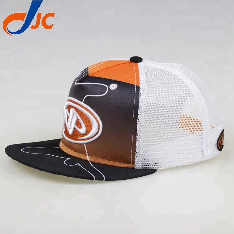 OEM Topi Jala Pinggiran Datar Negara, Topi Trucker Snapback Warna-warni Neon