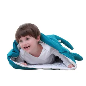 Promoción al por mayor animal de la felpa en forma de saco de dormir Bebé tiburón de peluche bolsa de dormir