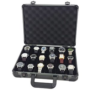 <span class=keywords><strong>Valigetta</strong></span> in <span class=keywords><strong>Alluminio</strong></span> per 18 Orologi <span class=keywords><strong>di</strong></span> Grandi Dimensioni - Product Image 4