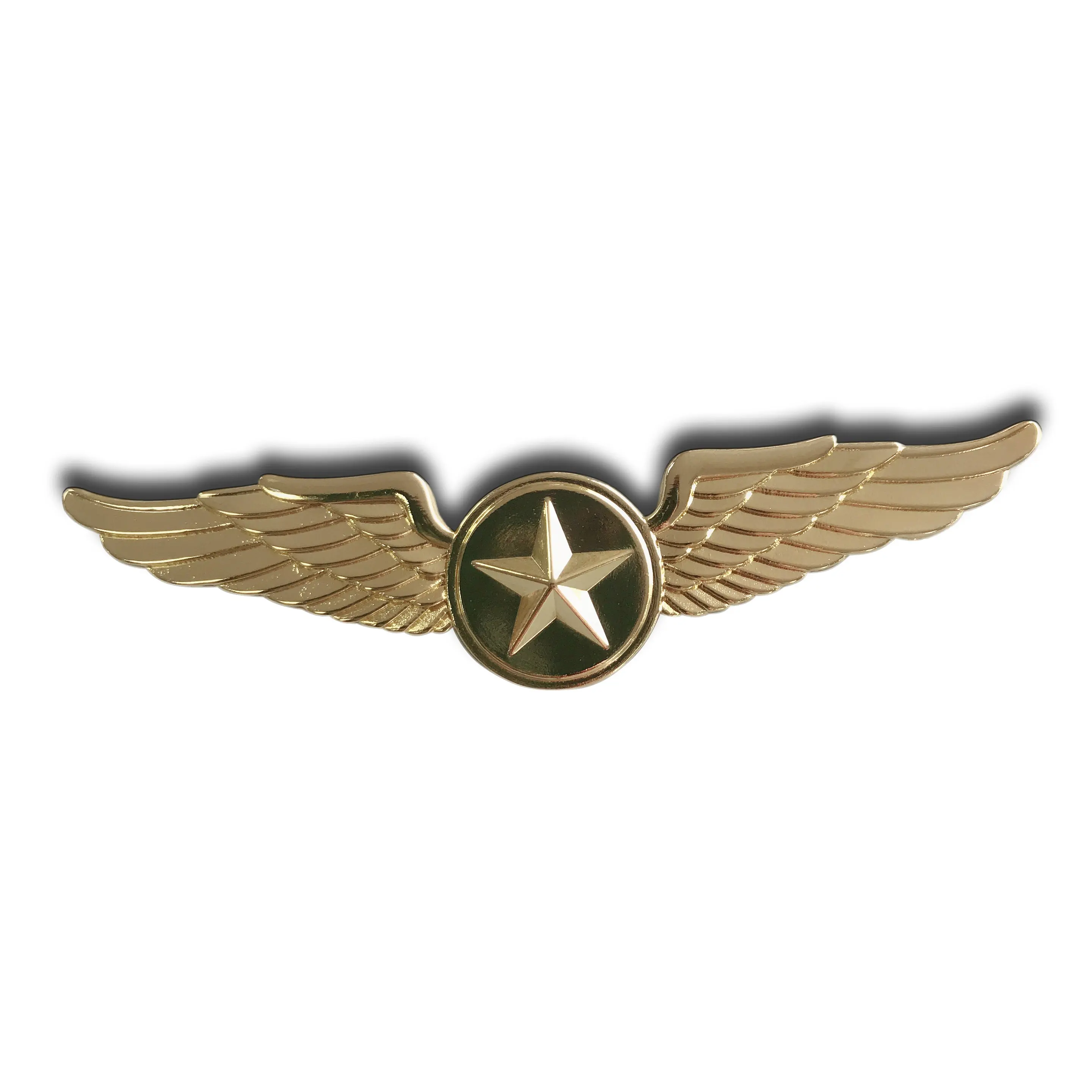 Nueva llegada al por mayor de insignia de ala de Aviador personalizada Ángel ala Pin estrella Pin insignia Georgeflyod