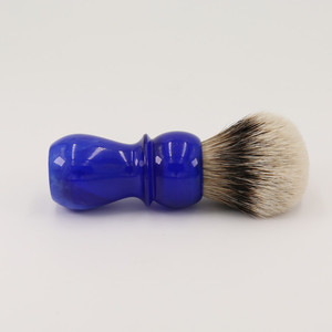 RTS <span class=keywords><strong>YAQI</strong></span> 24mm Arctic Sky Deep Blue grip Silvertip Badger Hair hommes rasage humide brosse barbier - Product Image 2