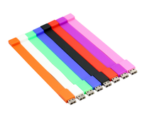 Bracelet coloré avec mémoire USB 2.0, impression de logo personnalisée en stock