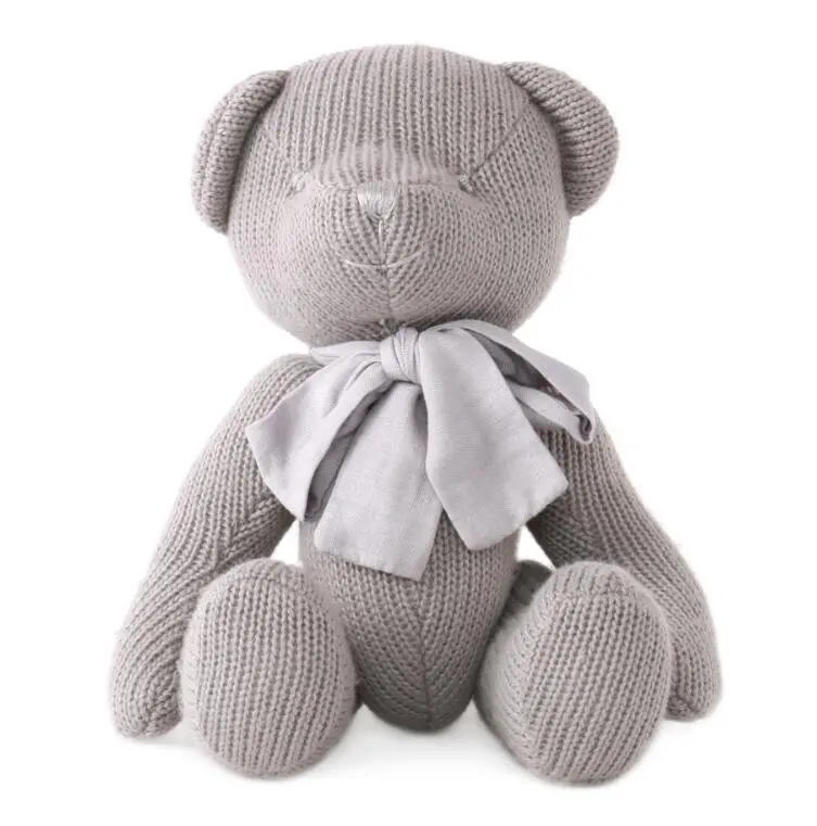 Urso de pelúcia de urso de pelúcia, brinquedos, cinza personalizado, artesanal, urso de pelúcia