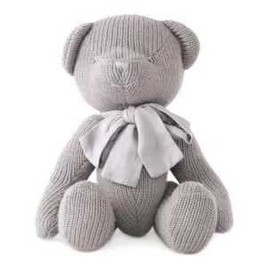 Teddy Bear Doll Plush Toys Grey Custom Handmade Teddy Bear