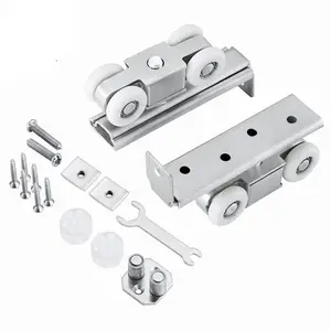 OEM free sample wardrobe sliding door wheels sliding fitting 4 wheel