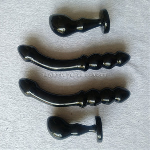 Natürliche schwarze <span class=keywords><strong>Obsidian</strong></span> Stein Anus <span class=keywords><strong>Massage</strong></span> gerät, künstliche Kristall Anal Plugs sexy Spielzeug für den Menschen - Product Image 2