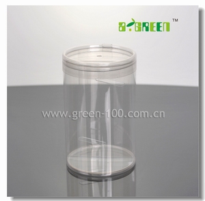 Envase cilíndrico transparente reciclable de PVC/PET para galletas, con acabado barnizado, grosor de 0.3 mm, personalizable, para exhibición de alimentos y uso en <span class=keywords><strong>sushi</strong></span>. - Product Image 2