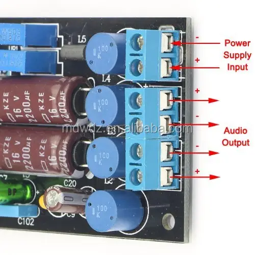 TA2024 Digital Audio Amplifier Board Computer PC HIFI AMP Speaker Module DIY 2-channel 3A/12V Power Supply with 2200UF/16V Large