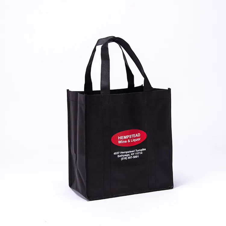 Heavy Duty Custom Made 6 Bottle Carrying Packaging Non Woven Wine Tote Bag Wholesale