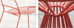compettive durable de interior al aire libre muebles de jardín de metal alambre de mesa y una silla conjunto <span class=keywords><strong>bistro</strong></span> - Product Image 6