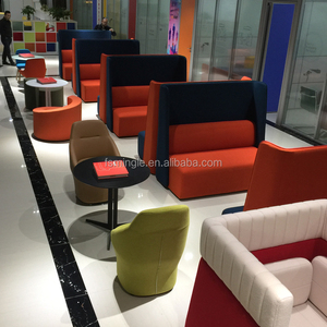 <span class=keywords><strong>2</strong></span> plazas de tela tipo respaldo alto Silla de cabina para la Conferencia Reunión y sala de café - Product Image 2