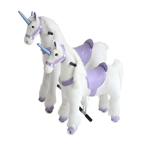 Plüschtiere Kuscheltiere auf Rädern Fahrt auf Einhorn Spielzeug Adult Rocking Horse - Product Image 4
