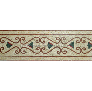 Ốp Chân Tường Nghệ Thuật Phong Cách Bohemian Thiết Kế Hoa Nghệ Thuật Gạch Khảm Viền La Mã - Product Image 1