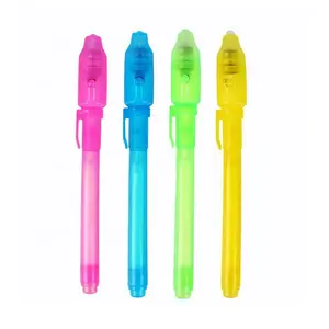 Magic Highlighter Invisible Ink Pen Creative Marker Pens Built in UV Light Secret Message Writer School Stationery for Kids