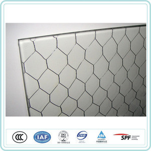 12mm claro vidrio de seguridad de alambre para la construcción de refective decorativos - Product Image 4