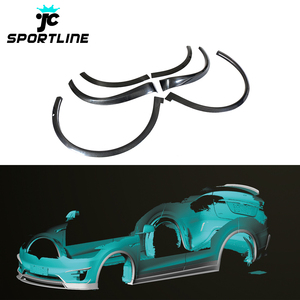 6 pièces/ensemble de garnitures d'ailes de passage de roue en fibre de carbone pour <span class=keywords><strong>Tesla</strong></span> <span class=keywords><strong>Model</strong></span> <span class=keywords><strong>X</strong></span> P90 75D P100 2016-2018 - Product Image 4