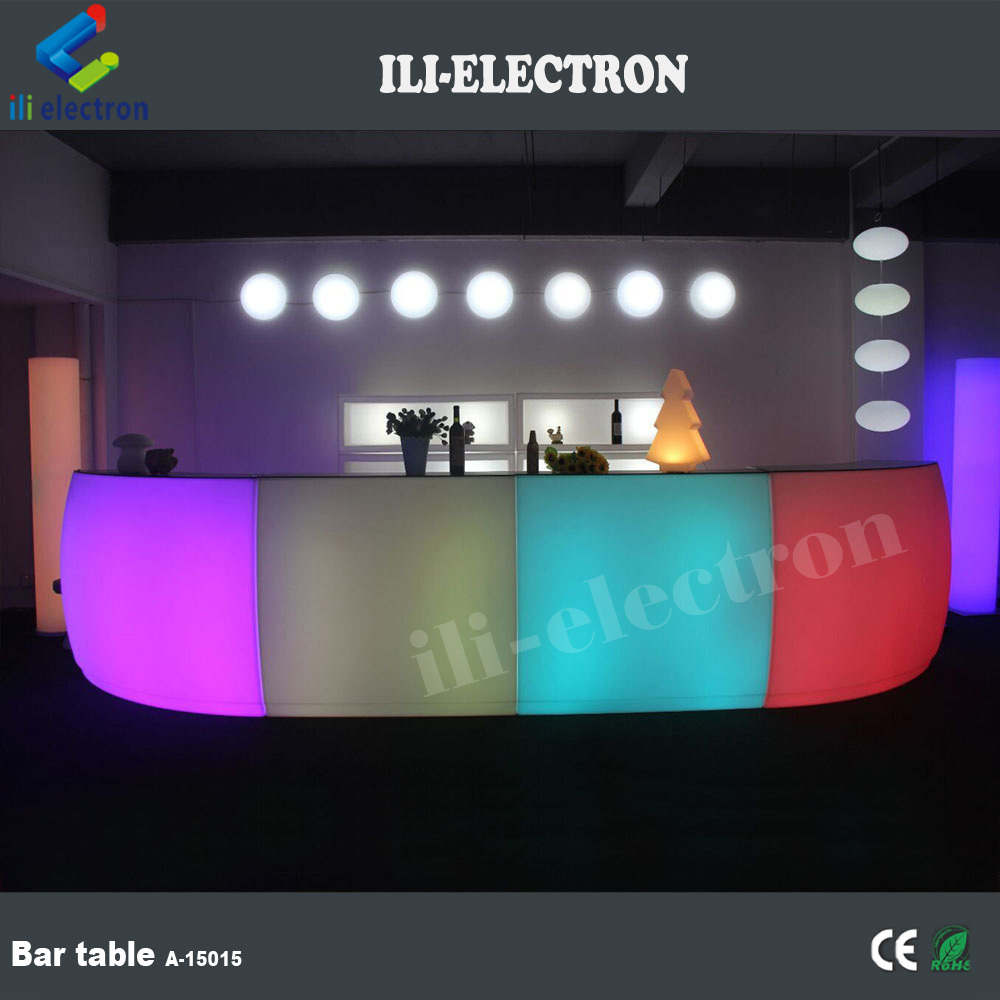 Commmercial comptoir de bar/moderne comptoir de bar/lumineux led comptoir de bar