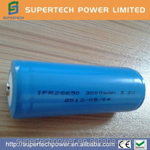 بطارية طويلة دورة 26650 <span class=keywords><strong>3</strong></span>.2v lifepo4 3000 بطارية قابلة للشحن ماه - Product Image 1