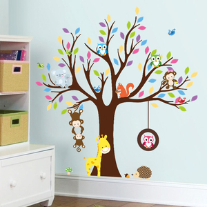 Adesivi <span class=keywords><strong>Murali</strong></span> Rimovibili per Bambini a Forma di Albero, Adesivi Colorati in Vinile per Camera dei Bambini, Decorazioni per la Casa - Product Image 2