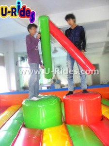 Arène de joute gonflable en PVC de haute qualité Cour de combat de gladiateur pour enfants avec bâtons comprend un ventilateur-pour les parcs de trampoline - Product Image 4