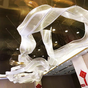 DIY现代豪华柔性大型酒店装饰项目定制穆拉诺水晶玻璃带吊灯 - Product Image 6