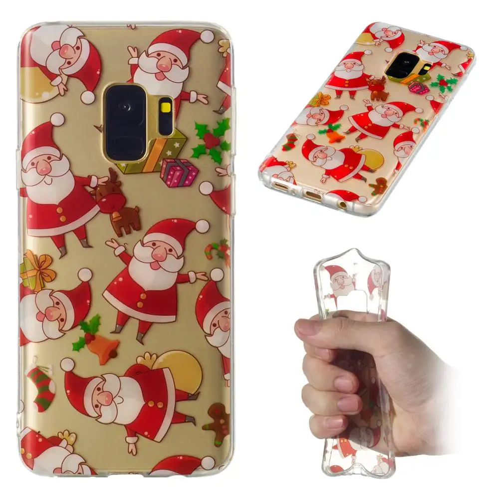 Merry Christmas TPU Case for Samsung galaxy S9 Soft Silicone Phone Cases