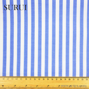 Tissu léger en popeline de coton à rayures bleues et blanches pour chemises pour hommes costumes pour garçons motif teint en fil imperméable pour jouets vente en gros - Product Image 2