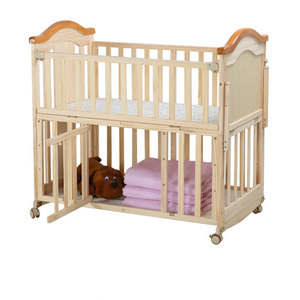 El tipo más nuevo de madera natural extensiable cuna/bebé trineo cama/Fabricante cuna - Product Image 3