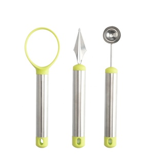 Ensemble d'outils de cuisine en acier inoxydable pour fruits et légumes, comprenant des cuillères à melon et un outil de sculpture pour fruits et légumes - Product Image 4