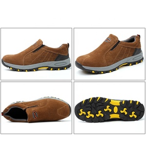 Slip-on Scarpe di Sicurezza In Acciaio Degli Uomini di Punta In Gomma Anti-smashing Anti-foratura Antiscivolo Traspirante Scarpe di Sicurezza Sul Lavoro - Product Image 5