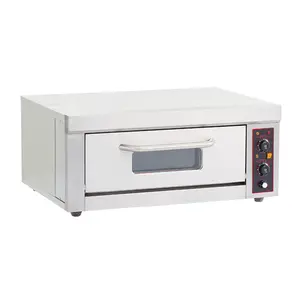 Pabrik Guangzhou 220V Satu Tingkat Elektrik Oven Dek Pizza