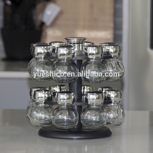 2021 Hot Sell 16 PCS <strong>Revolving</strong> <strong>Spice</strong> Bottle <strong>Rack</strong> with Stand Holder, Rotary <strong>Spice</strong> Bottle <strong>Rack</strong> Seasoning Jars Set - Product Image 4